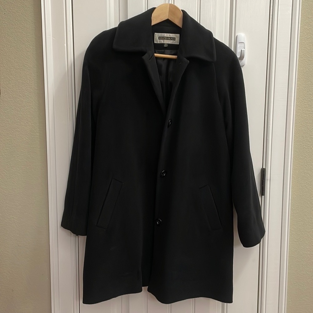 KRISTEN BLAKE ANGORA WOOL BLEND COAT.  M